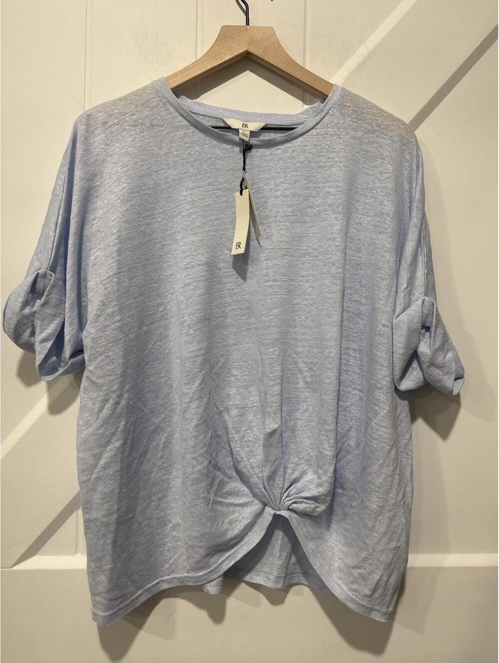 BR European Light Blue Flax Linen Top, NWT, XL